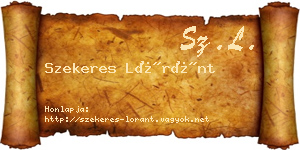 Szekeres Lóránt névjegykártya