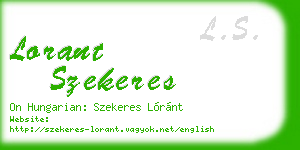 lorant szekeres business card